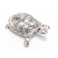 Tortoise 70% Pure Silver Hindu Statue Pooja Yantra India Article Handmade W468